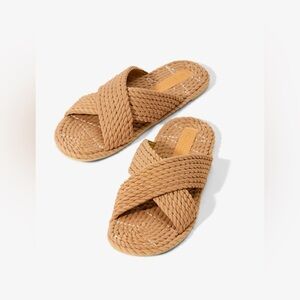 SALT + UMBER  SARAYA  - Natural Vegan Rope Slide Sandals. EU size 40.  US size 9